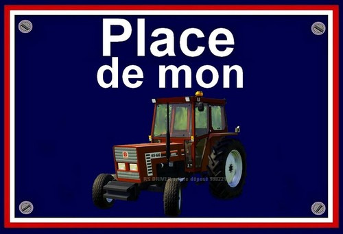 Plaque place mon - "place, de